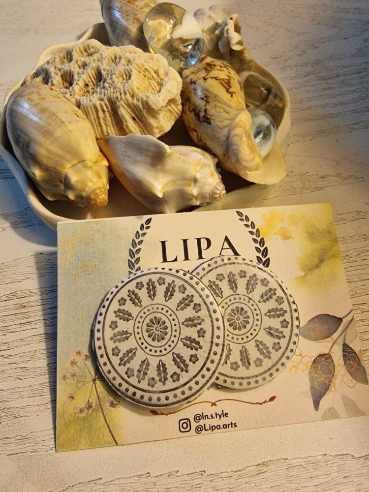 گوشواره دست ساز " طرح گرد"